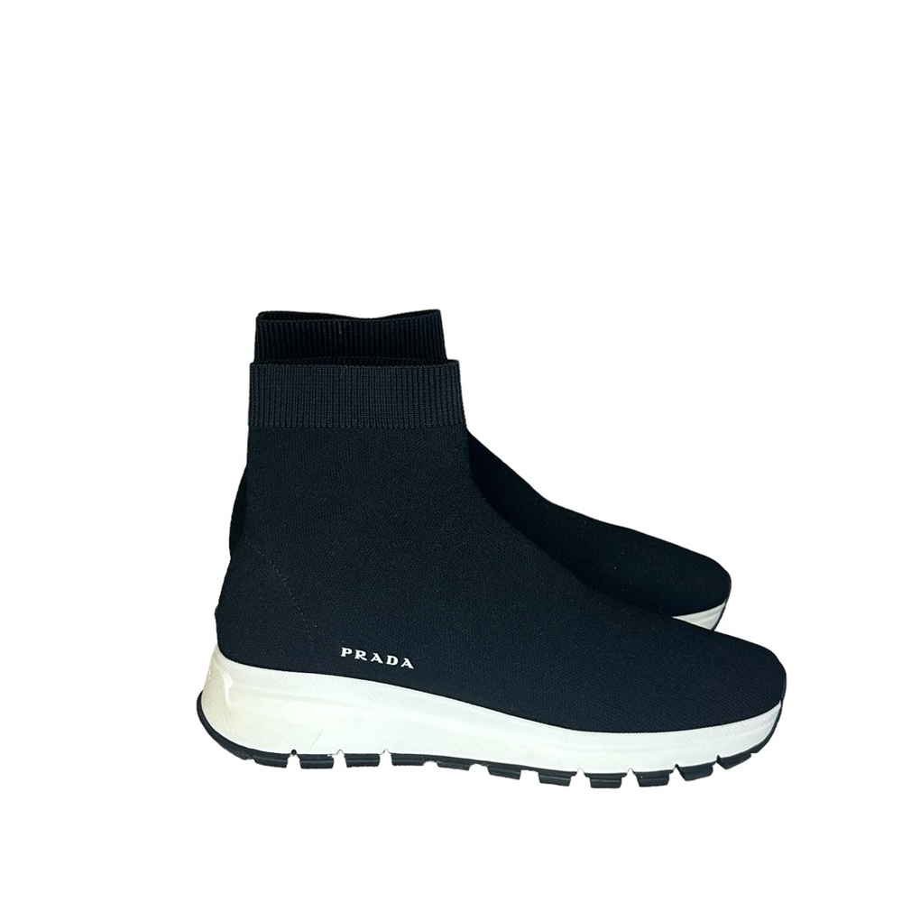 Prada Black And White Sock Shoe